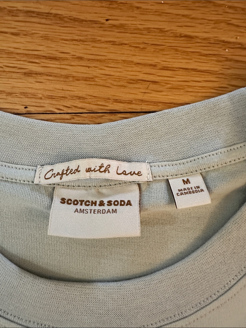 Scotch & Soda Light Sage Green Hydrangea Graphic Tee Sz M - Picture 7 of 9